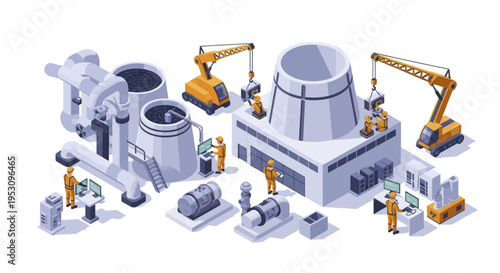 Industrial Power Plant Construction and Engineering Project.