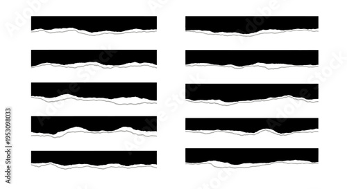 torn paper edges with subtle shadow creating a dynamic design element ideal for graphic layouts and abstract backgrounds.