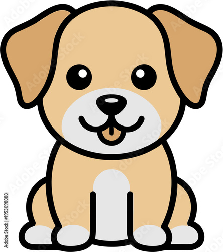 brown dog mascot cartoon