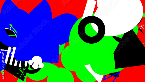 Abstract Colorful Geometric Shapes Design vector background