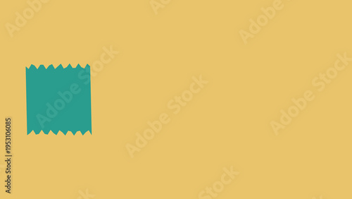 Teal Square on Beige Background vector background