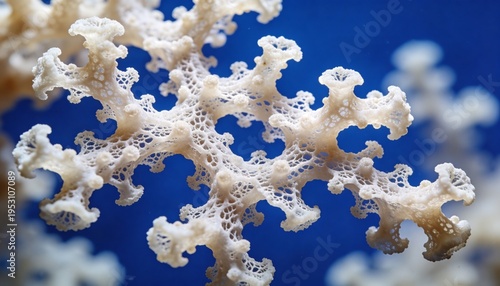 Close-up of white coral reef structure