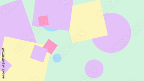 Abstract Geometric Composition in Pastel Colors vector background