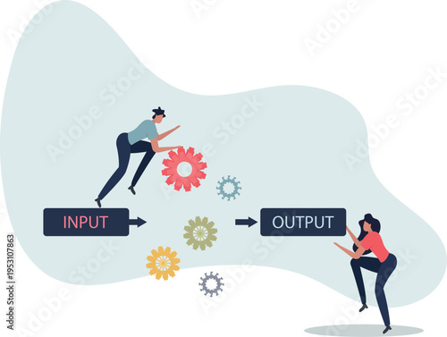 Algorithm data input and output process visualization.Programming and coding set of rules for website automation and information management.person's life situation and his activities.