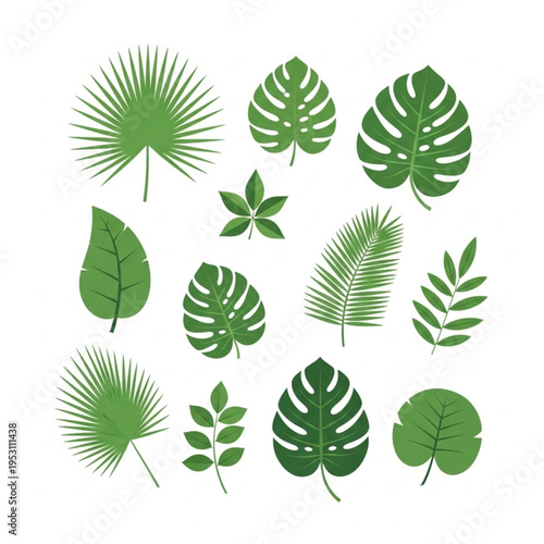 Seamless vector pattern design featuring a green set of trees and foliage including nature-inspired hemp, cannabis, and fern leaf illustrations for medicinal or flora herb icons