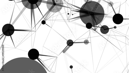An abstract background with connecting dots and lines. The structure of a network connection. Complex digital connections appear as visualizations of data or neural impulses in motion.