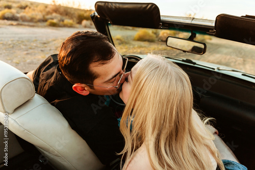 young couple kissing