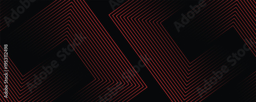 Red arrow background. Abstract triangle gradient wallpaper. Repeating arrow strip background for flyers, banners, posters, presentations. Thin to thick linear texture. Masculine vector bg