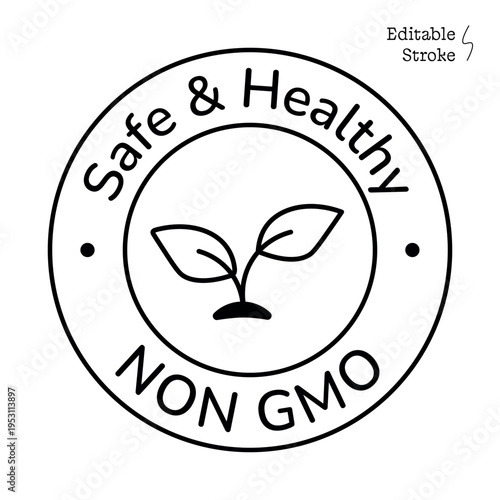 Non GMO All Natural Food Seal Organic Healthy Product Packaging Badge 5