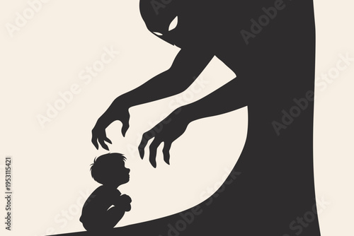 Child in Dysfunctional Family: Shouting Noise, Trauma, Fear, Authority & Pain