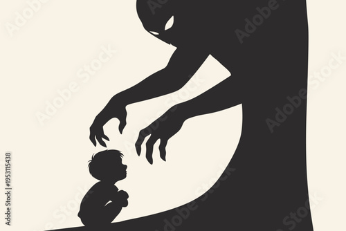 Child, dysfunctional family, shouting, noise, trauma, childhood, fear, authority, pain, darkness