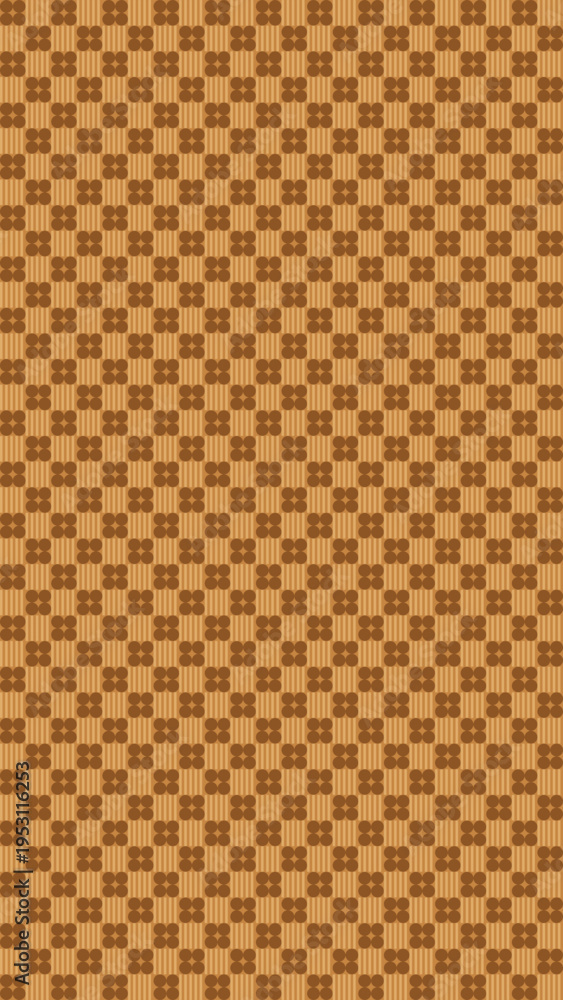 Fototapeta premium Brown Checkerboard Pattern Seamless Background vector background