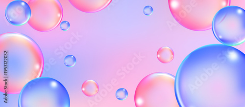 Vector texture of bubble gum and collagen bubbles for dreamy design.background.