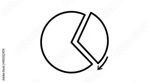 Pie Chart Segment with Arrow