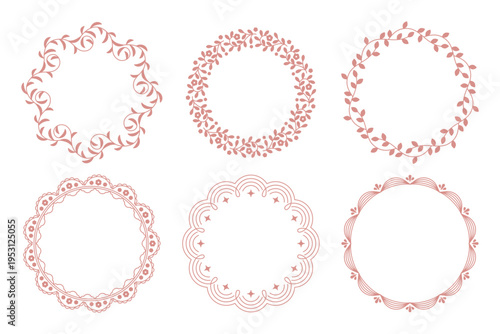 Vector graphic design, lace linear border and frame with copy space for text, logo, monogram, minimal trendy stationery and brand packaging template