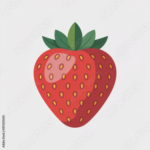 strawberry on white background