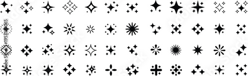 Celestial Array of Sparkle: An expansive array of diverse star-shaped elements, each a unique testament to the universe’s glittering beauty, create a dazzling spectacle of celestial wonder.