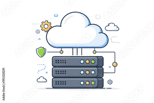 Infrastructure clean simple icon minimal style image generation isolated letters numbers vector