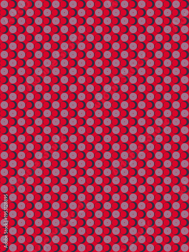 Red and Mauve Polka Dot Pattern vector background
