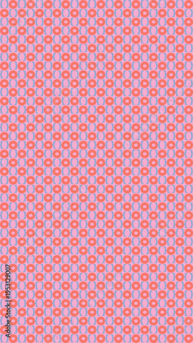 Abstract Repeating Pattern with Pink and Coral Ovals vector background