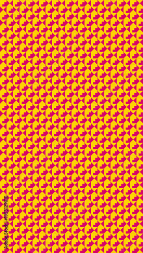 Geometric Pattern with Abstract Shapes in Yellow and Red vector background