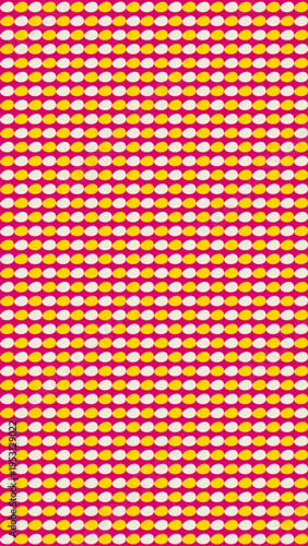 Cheerful Pink and Yellow Polka Dot Pattern vector background