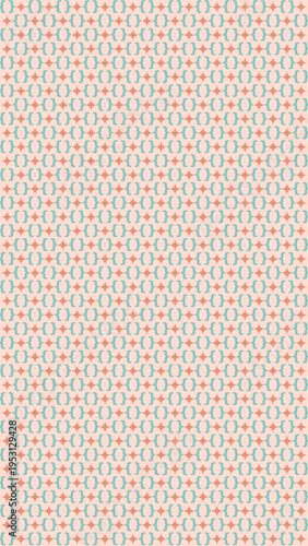 Soft Geometric Pattern with Coral and Teal vector background
