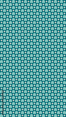 Abstract Teal Pattern with White Crosses vector background