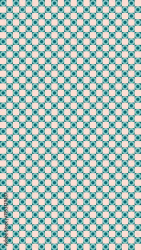 Abstract Teal and Beige Checkerboard Pattern vector background