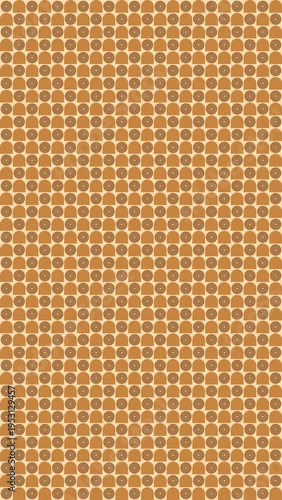 Seamless Pattern with Repeated Brown Floral Shapes vector background