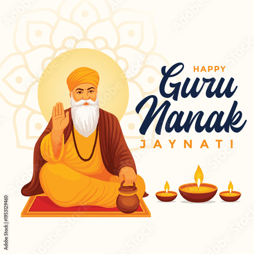 Guru nanak jayanti festival post design