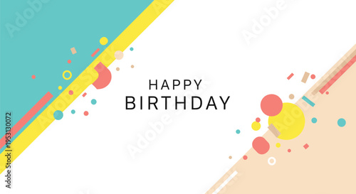 Set of colorful birthday celebration vector graphics