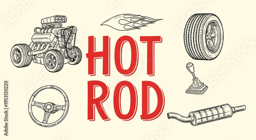 Hot rod car parts and accessories.