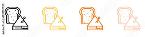 Vector Icons: Sandwich Slice and Bread Slice