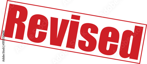 Revised stamp in red color with rectangular border