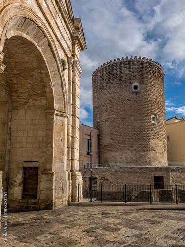 Slika na platnu Visit Bitonto Castle: A masterclass in Angevin defense, from its massive cylindr