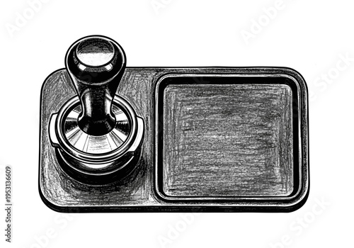 Espresso machine portafilter and knock box for coffee preparation