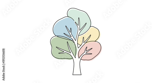 Colorful Tree with Multiple Leaves.