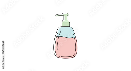 Hand soap dispenser bottle liquid.
