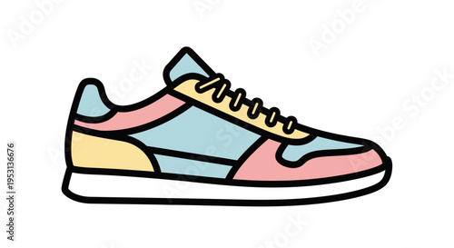 Colorful Sneaker Footwear Design.