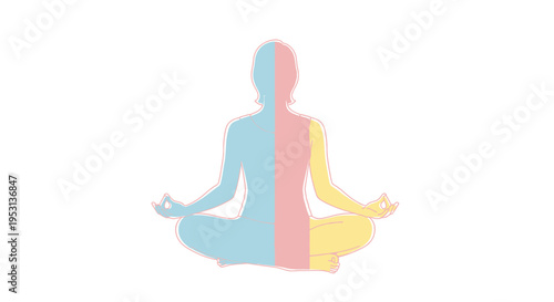 Person sitting in meditation posture.