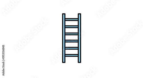 Simple metal ladder climbing structure.