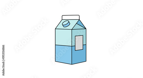 Carton of milk with blue color.