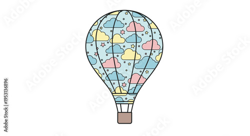 Colorful Hot Air Balloon Ride.