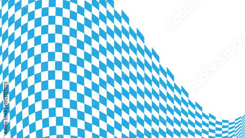 Dynamic light blue checkered wave pattern for racing flag themes and modern sport apparel textile designs