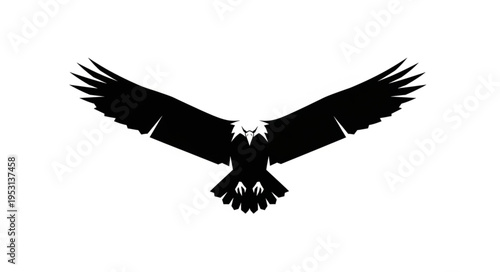 American Eagle Silhouette Flying.
