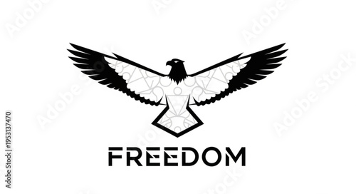 Bird Spreads Wings Freely Outdoors.