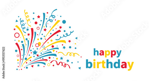 Vector happy birthday celebration design elements