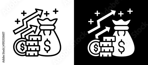 Revenue Recovery whiteblack icon