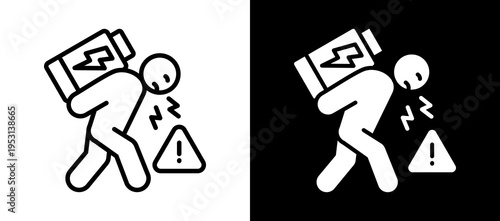 Burnout Recovery whiteblack icon